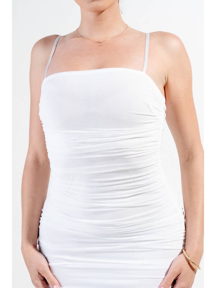 PRIVY - Vente Robe – femme - PD6771NW_LUX ROBE MIDI FENDUE CÔTÉ OUVERT EN MAILLE FRONCÉE28