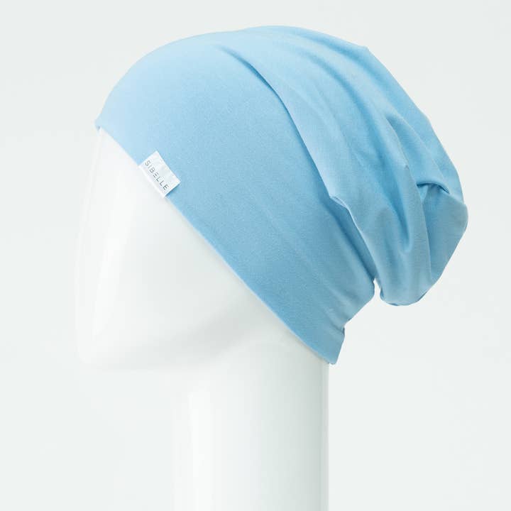 Sibelle - Wholesale Beanie - Women's - Chemo Slouchy Beanies | Bamboo Blue