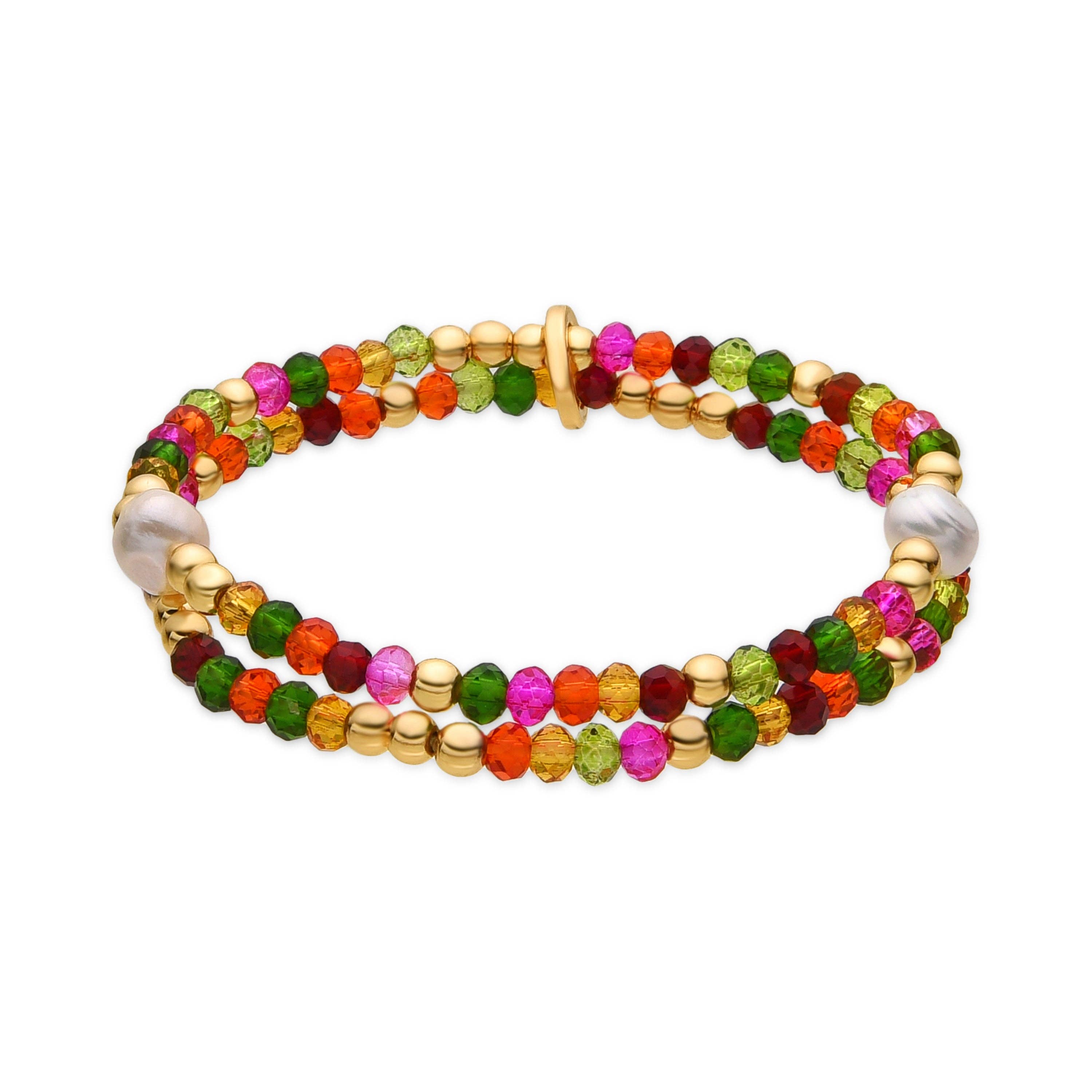 Luxenter - Wholesale Beaded Bracelet - Pulsera con Cristal Rosa acabado oro 18k - Miota0