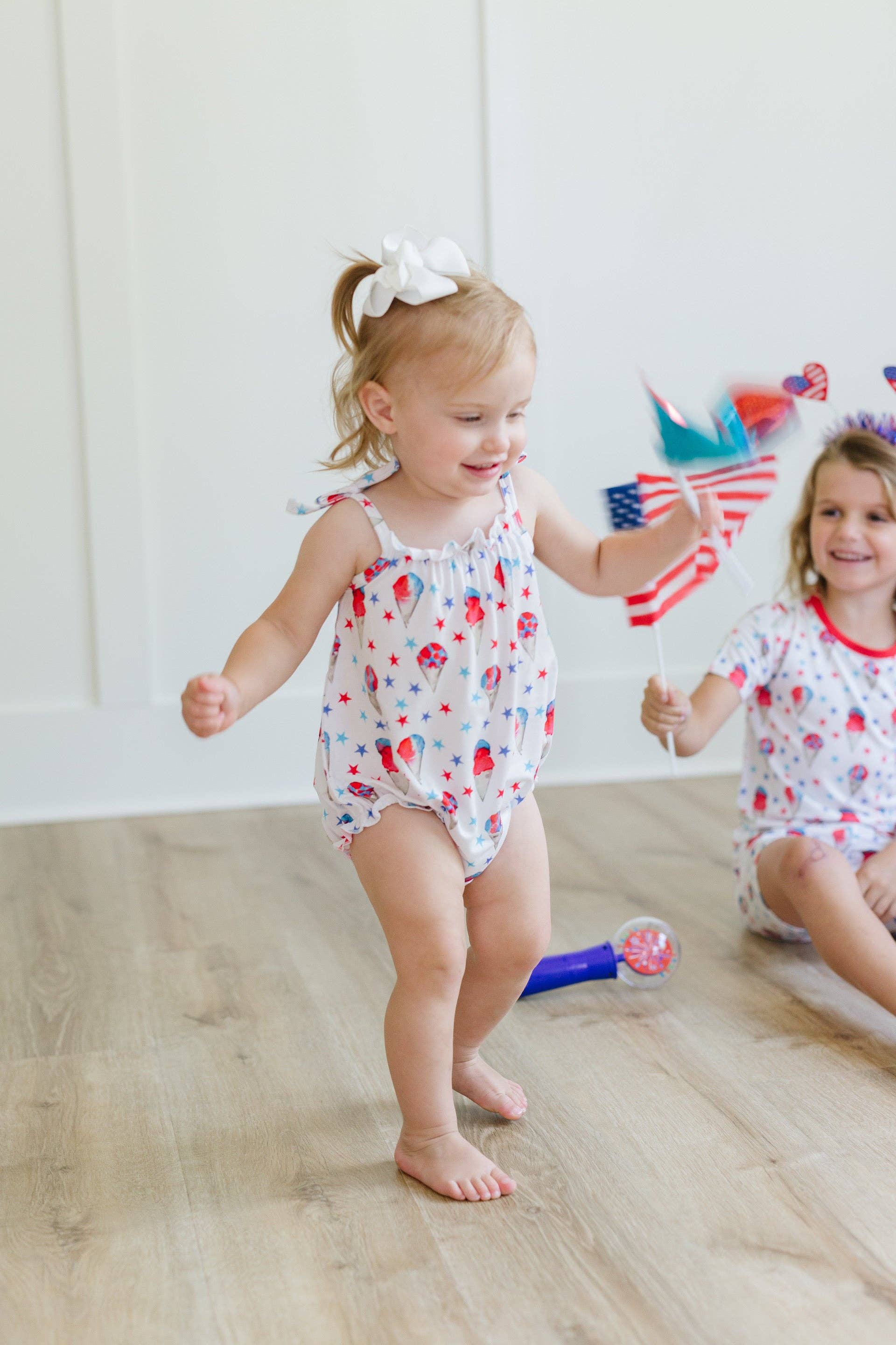 Sweet Bay Clothing - Wholesale Bodysuit (Non-Footed) - Baby - Red, White and Blue Snowcones Bubble