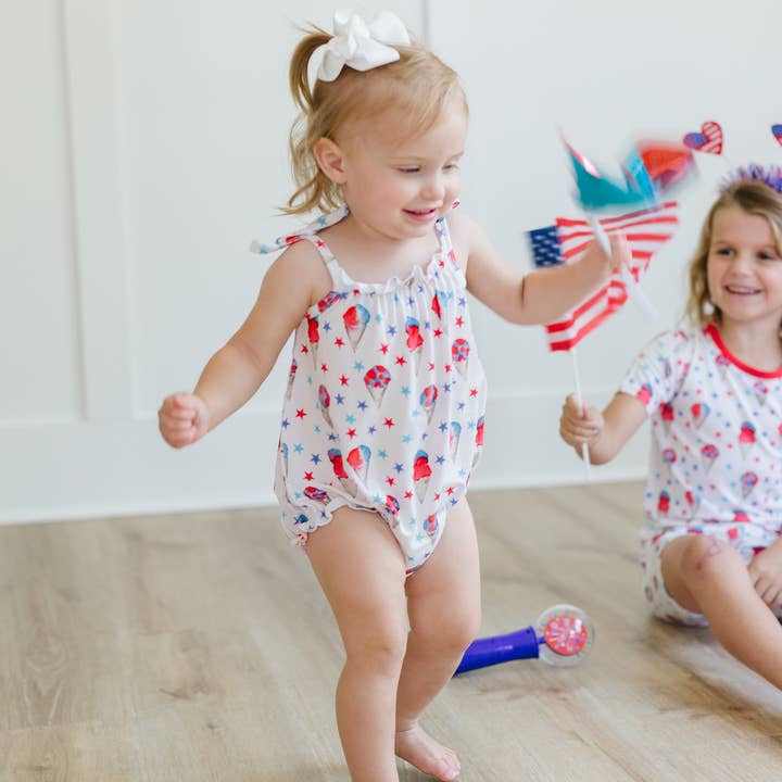 Red, White and Blue Snowcones Bubble for wholesale by Sweet Bay Clothing