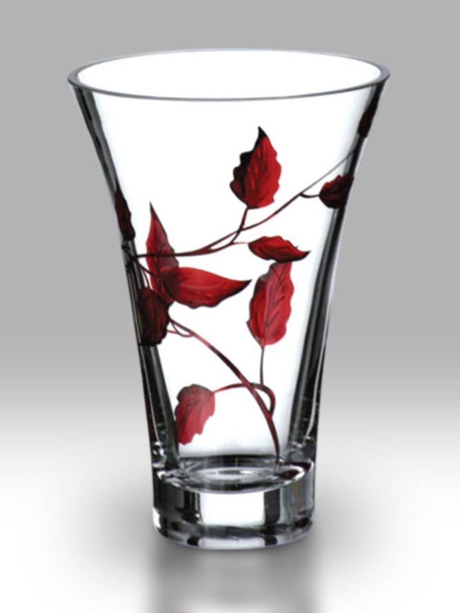 Rubinblad - 19 cm Flared Vas för wholesale av Nobile Glassware Ltd.