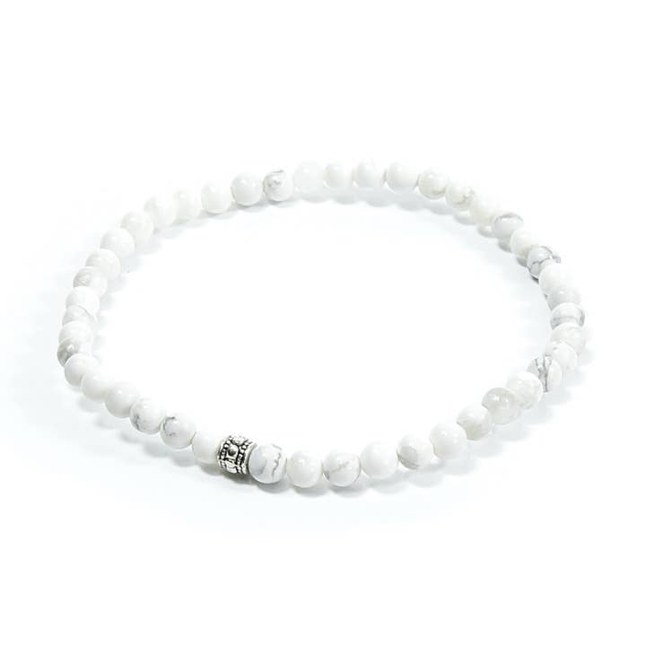 Howlite Mini Bracelet - 4mm for wholesale by Jenson Natural Jewelry