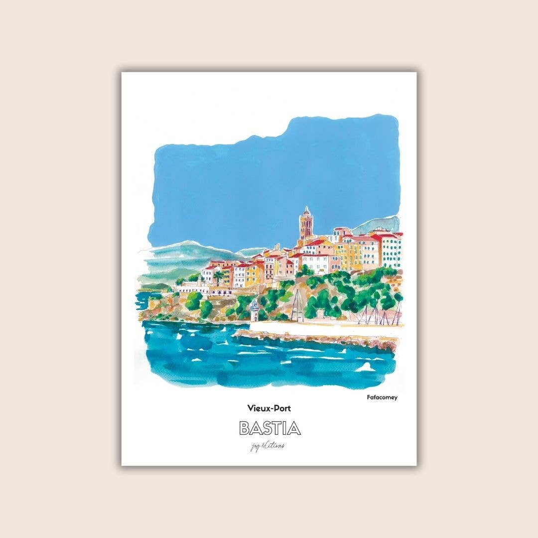 JOG | Maison d’éditions - Wholesale Art Print - Poster - Fafacomey - Bastia - Old Port