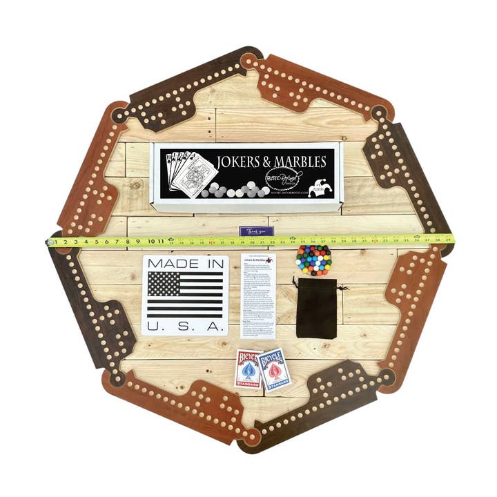 Jokers and Marbles - Jeu de plateau - 2 à 8 joueurs - Fait main pour la vente par Rustic and Refined Design