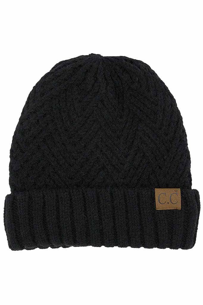 Shopping2help – Engroshandel Beanie - Dame – C.C Criss Cross mønster manchet Beanie hatte8
