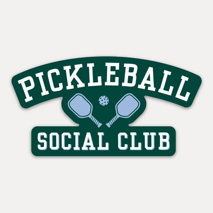 Pickleball Social Club Sticker | Pickleball Gifts, Stickers for wholesale by Just Follow Your Art