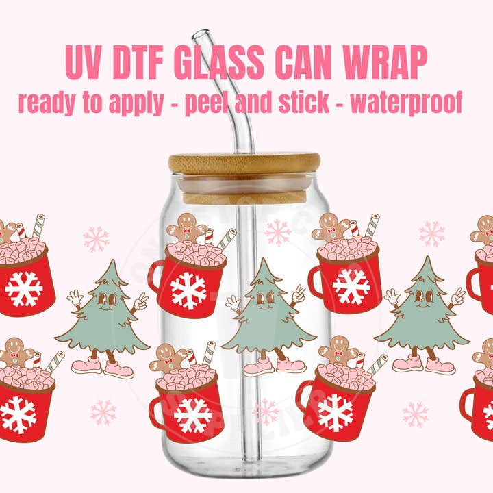 UV DTF Cup Wrap Christmas 36 for wholesale by One Stop Cups