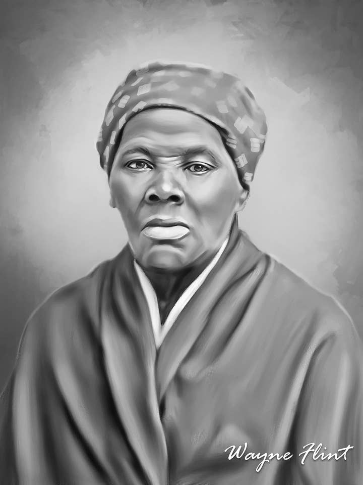 Harriet Tubman per la vendita all'ingrosso da parte di Wayne Flint Digital Portraits
