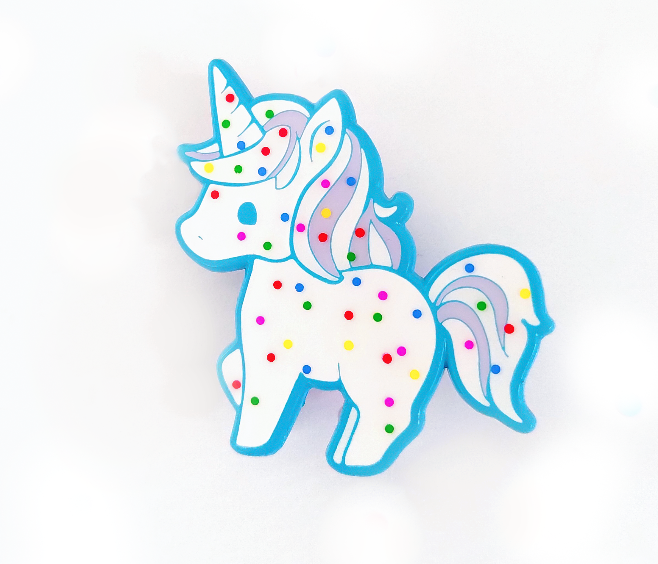 Atomik Cupcake Designs - Wholesale Lapel Pin/Button - Animal Cookies Kawaii Unicorn 1.75 Inch Soft Enamel Pin1