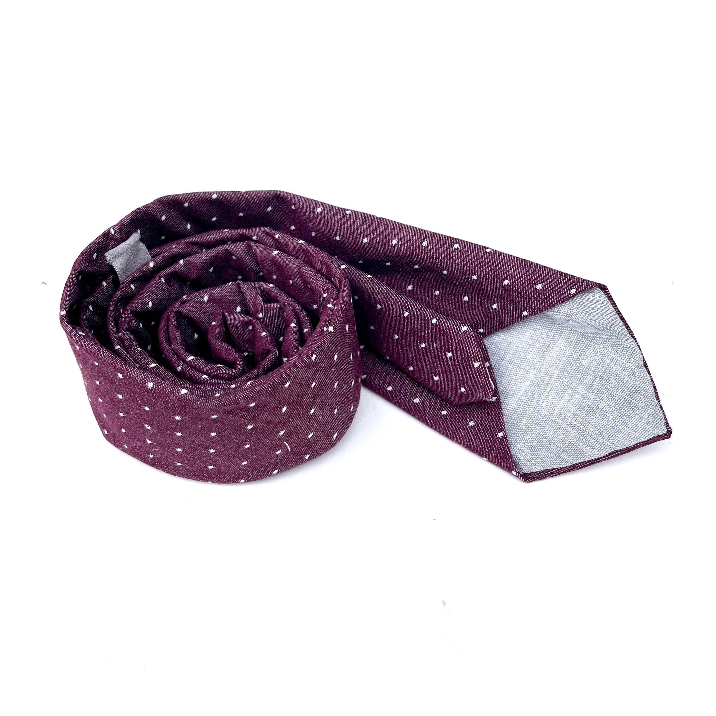 Lindsay Brook Designs - Wholesale Necktie - Men's - Maroon Dot Neck Tie1