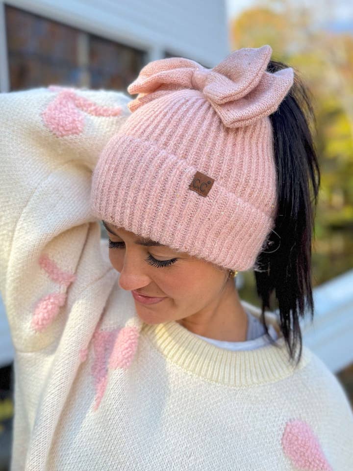 MBE0104 Bonnet en forme de chignon en désordre avec sequins pour la vente par MiMi Wholesale