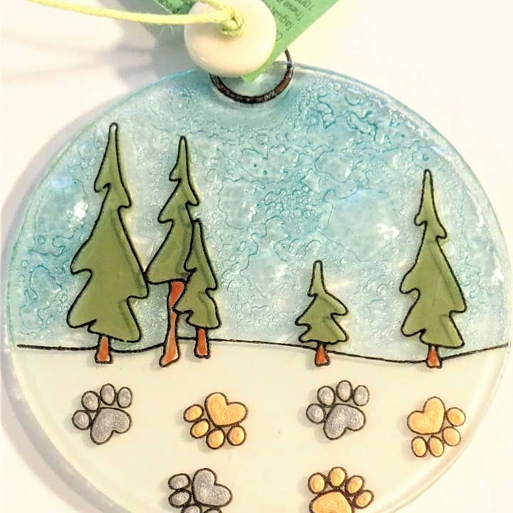 Pampeana – wholesale Ornament – Snow Trees Paws Ornament