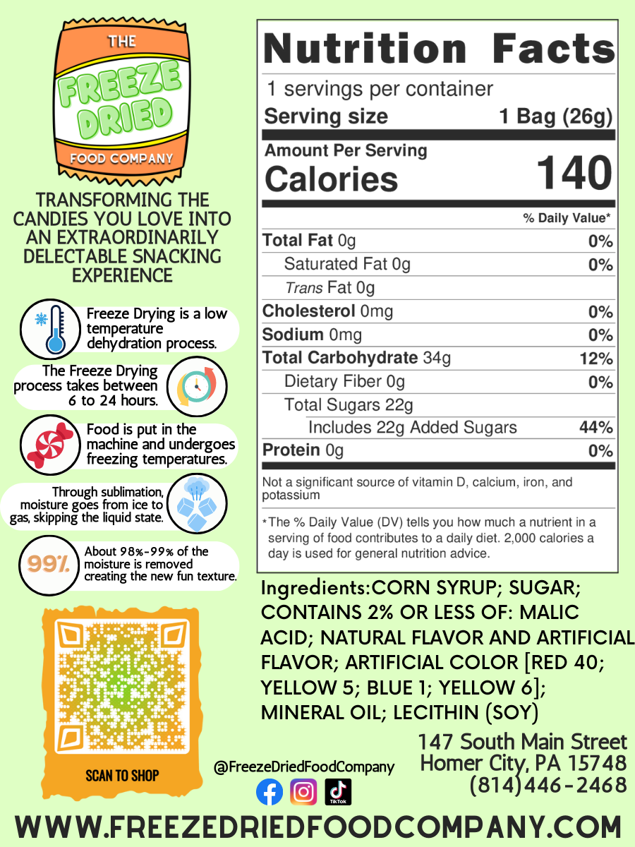 The Freeze Dried Food Company – rebuçados por atacado – Comércio por grosso de doces liofilizados, Jolly Ranchers Candy3