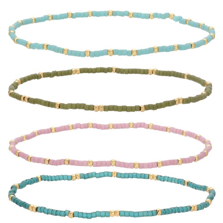 Splendid Iris - Wholesale Beaded Bracelet - Miyuki Delica Stretch Bracelet - Assorted9