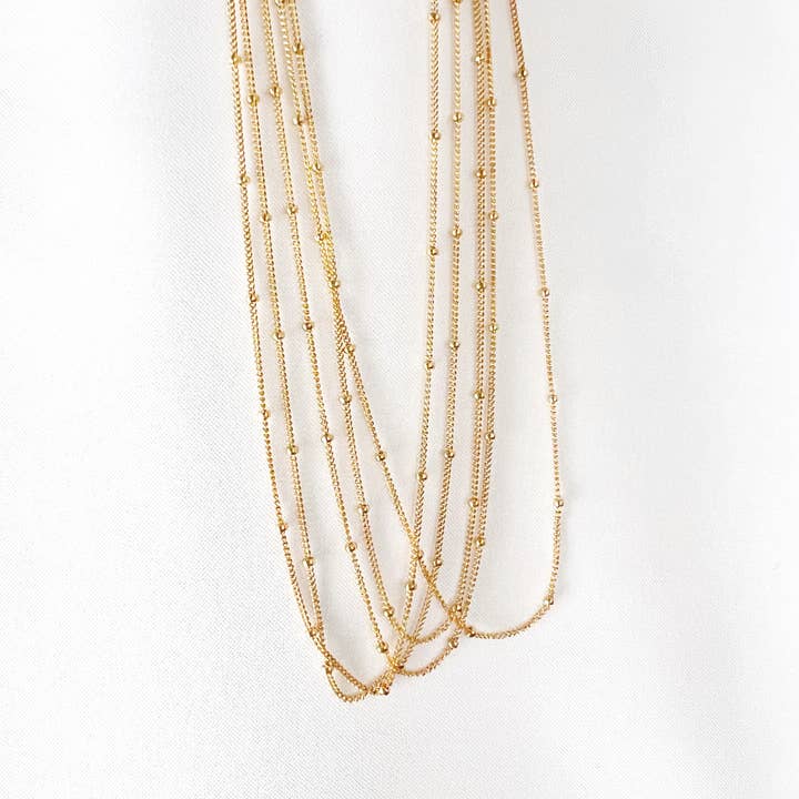 True by Kristy Jewelry - Wholesale Link & Chain Necklace - Avalon Satellite Gold Filled Necklace3
