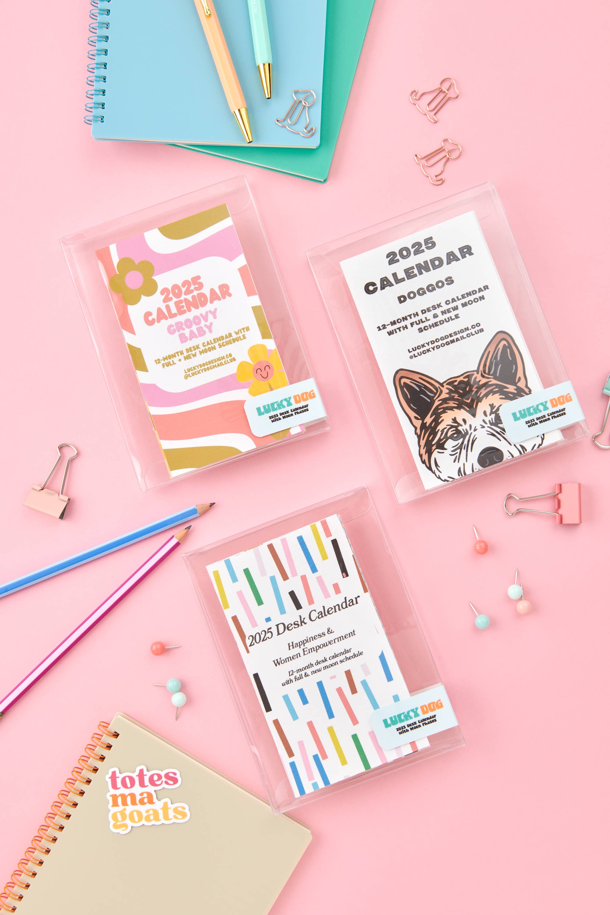 Lucky Dog Design Co. - Wholesale Calendar - Bees & Wildflowers 2026 Desk Calendar2