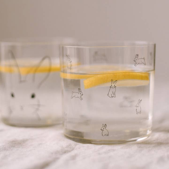Eulenschnitt - Wholesale Drinking Glass/Cup - Black rabbit drinking glass (pack of 4)