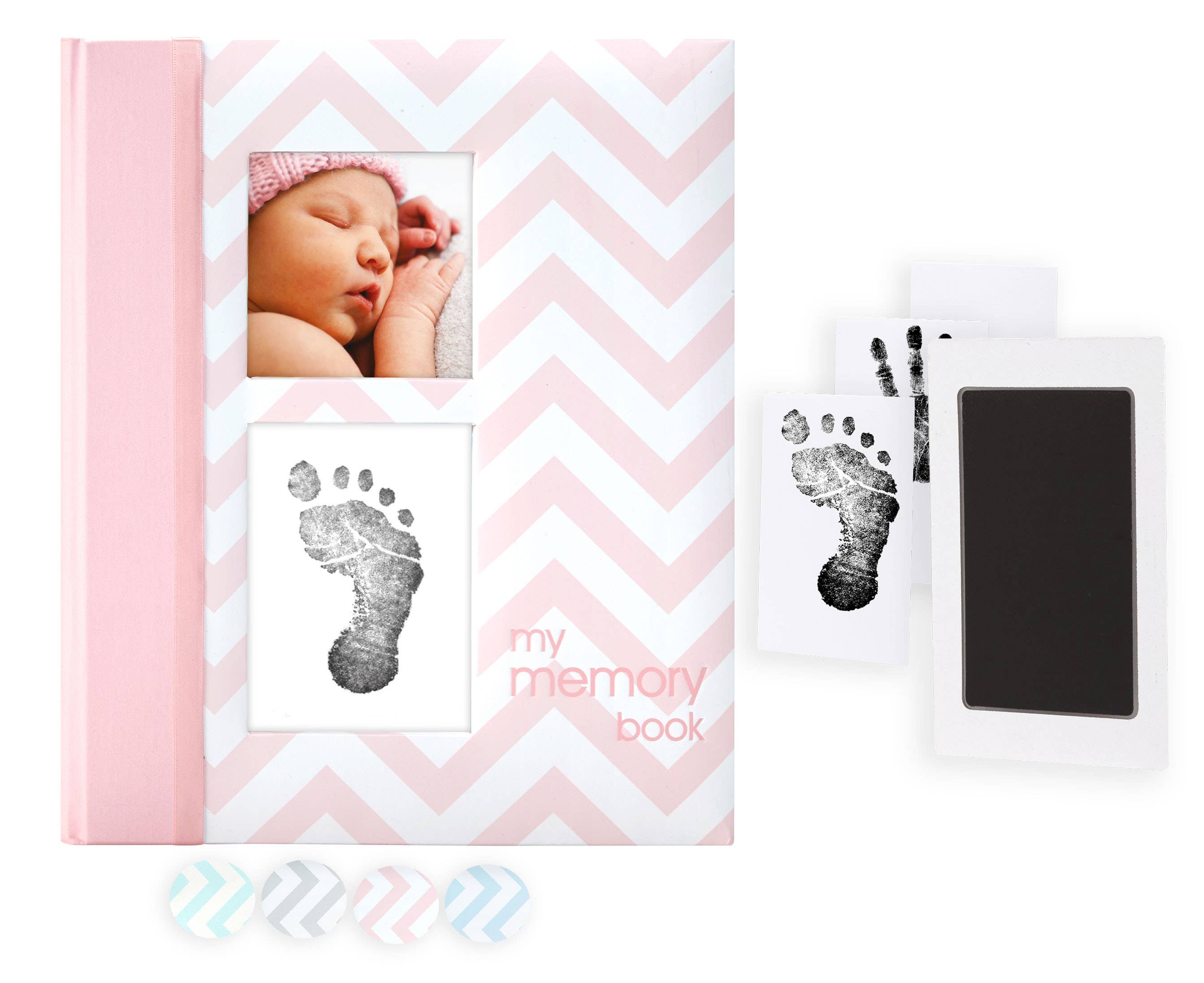 Pearhead - Wholesale Memory Book - Kids & Baby - Chevron Baby Book and Clean-Touch Ink Pad Kit9