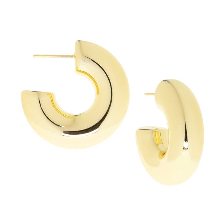 chunky hollow post hoop for wholesale by Marlyn Schiff