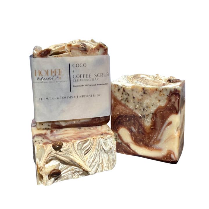 CoCo + Coffee Scrub Cleansing Bar for wholesale by Honee mecca Co.