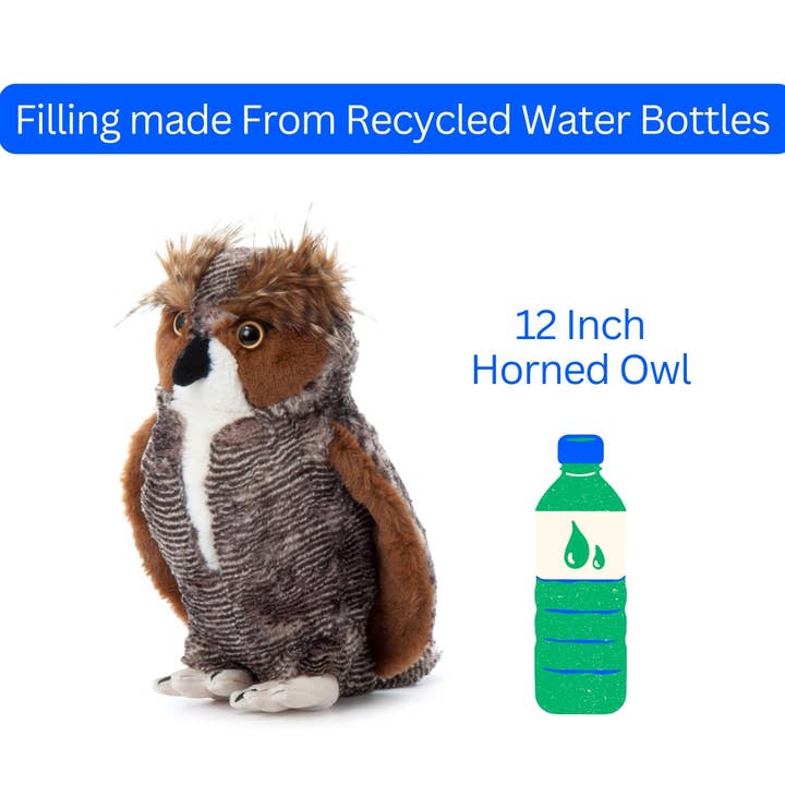 The Petting Zoo - Wholesale Stuffed/Plush Toy - Kids & Baby - 12" (30cm) Wild Onez Horned Owl6