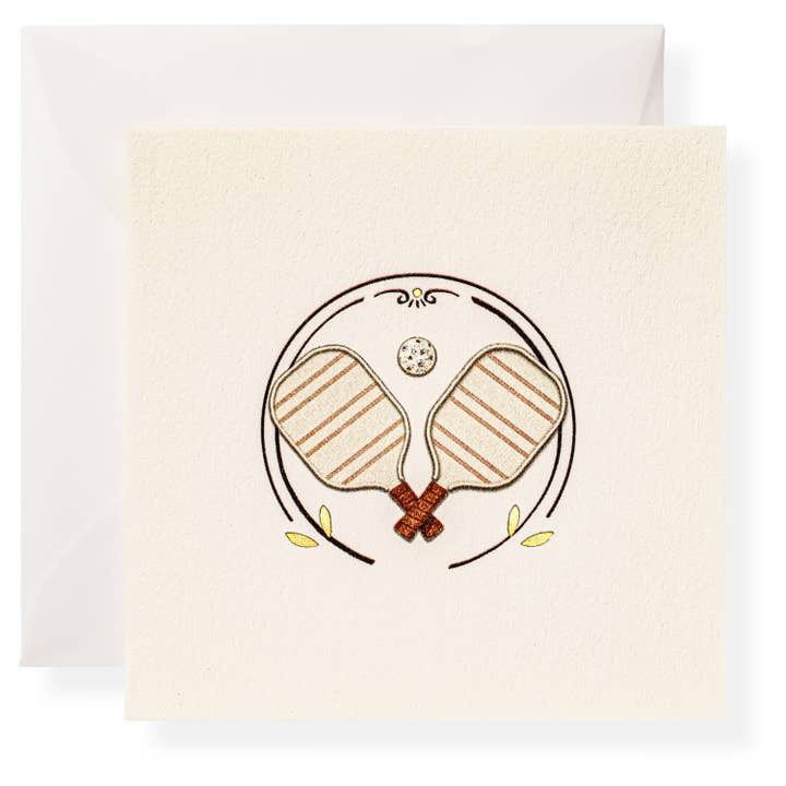 Karen Adams Designs - Vente Carte de vœux classique - Boîte-cadeau individuelle Pickleball
