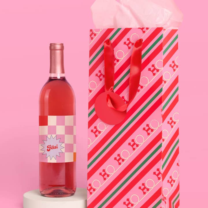 xo, Fetti - Wholesale Wine Gift Bag - HO-down Wine Gift Bag Set - 9 wine gift bags, western christmas 8