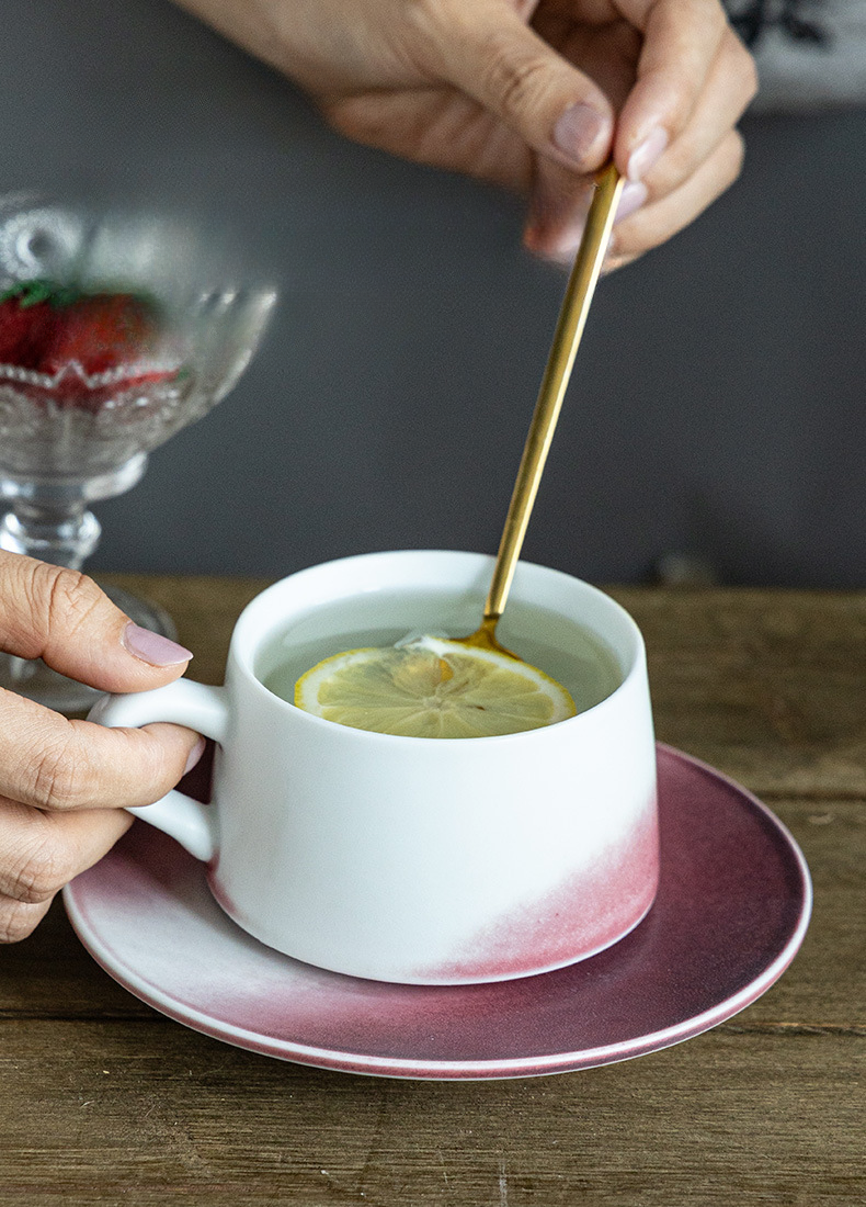 Gohobi （We cover U.S. import duties） - Vendita all'ingrosso Tazza - Set tazza e piattino in gres giapponese colorato graduale fatto a mano Gohobi14