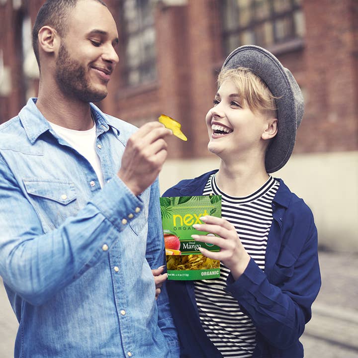 Next Organics – Engroshandel Tørret/dehydreret frugt – Økologisk Tørret Mango - 4 oz4