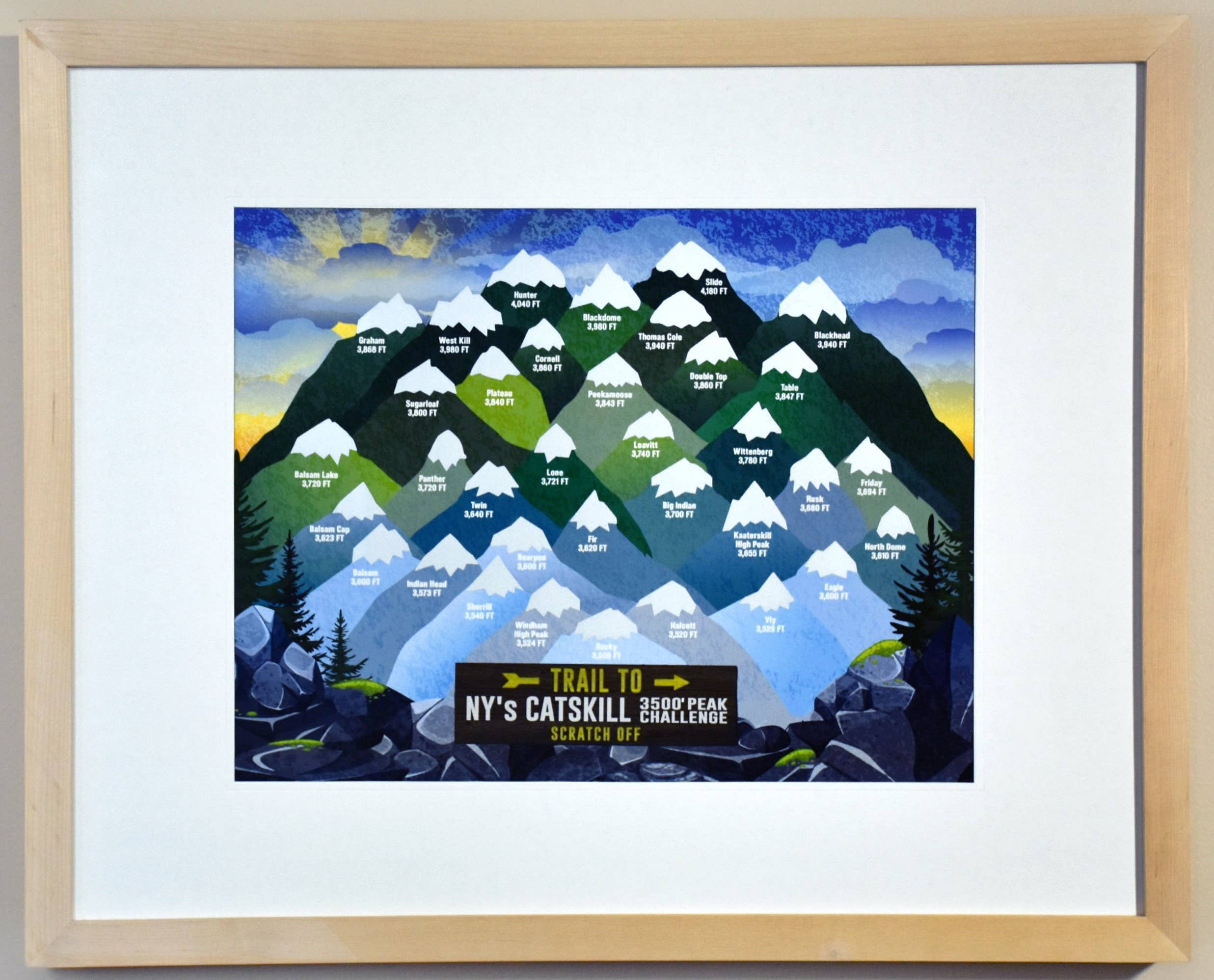 peakquest - Wholesale Arts & Entertainment - NY'S Catskill 3500' Peak Challenge Scratch Off4