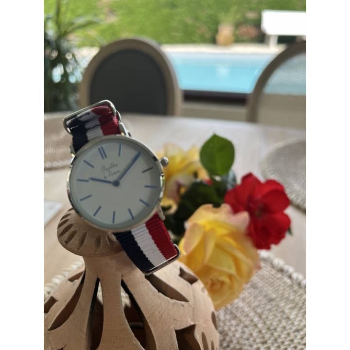 menthe à l'eau - Venta al por mayor Reloj de pulsera - Mujer - Resistente rojo blanco azul3