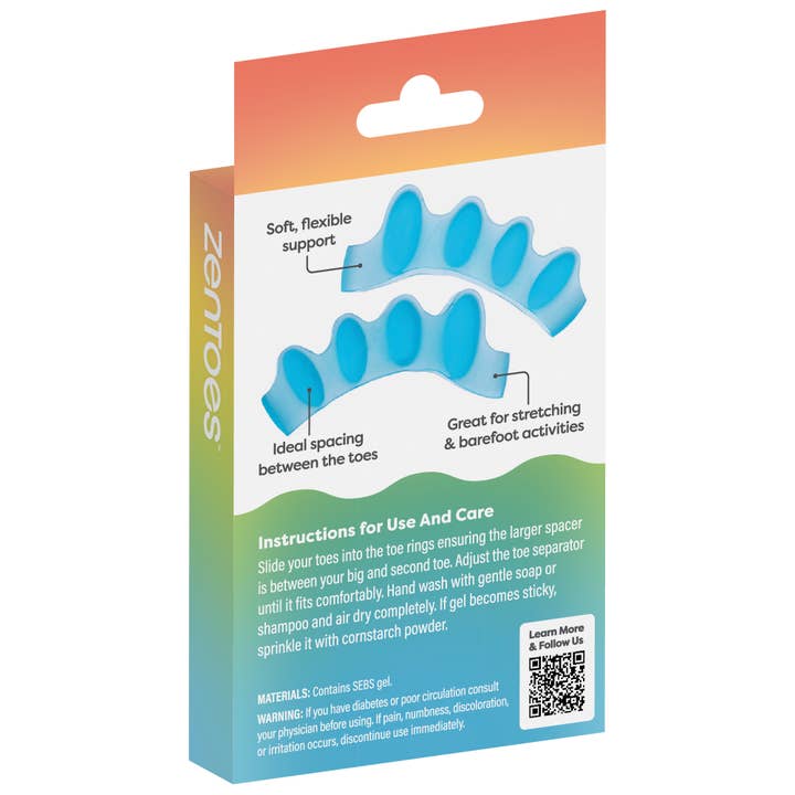 ZenToes - Wholesale Body Brace/Support - Five Loop Toe Separator, Blue - 1 Pair 5