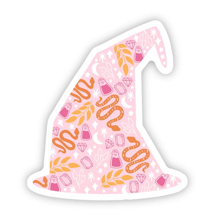 Snake & Potion Witch Hat Sticker for wholesale by Big Moods