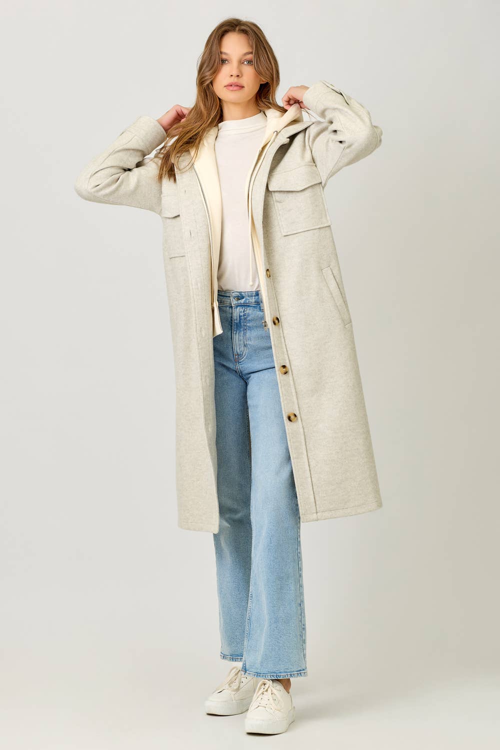 Mystree – Engroshandel Frakke - Dame – 60737 Twofer hættetrøje massiv frakke21