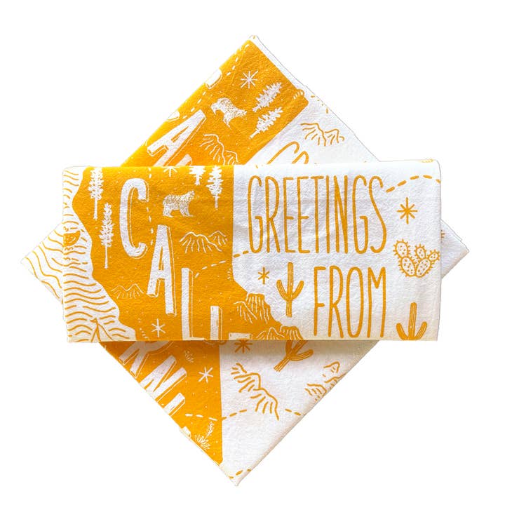 California Tea Towel for wholesale by Noteworthy Paper & Press