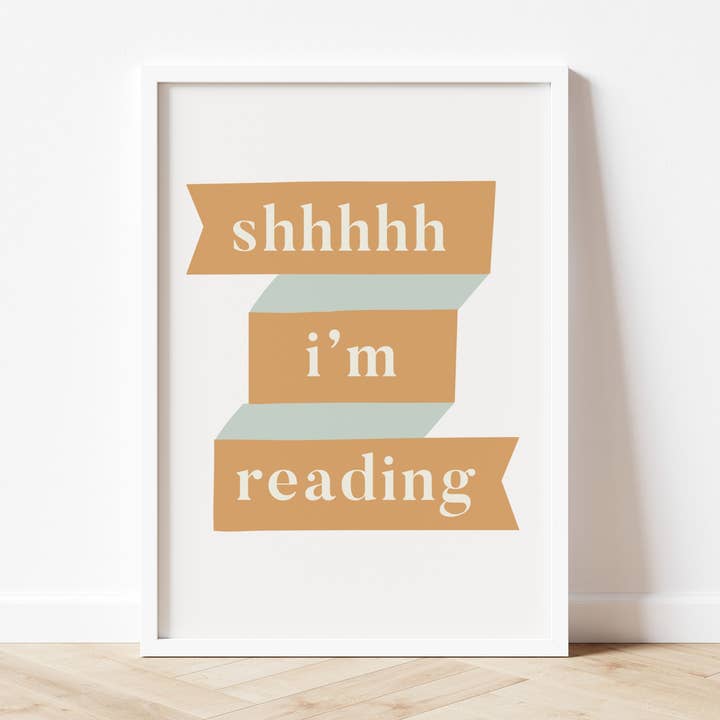 Shhhh I'm Reading - Fine art print for wholesale by Autumns Corner