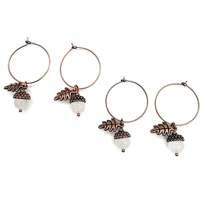 MergingMetals - Wholesale Dangle Earrings - Gemstone Acorn Earrings 2