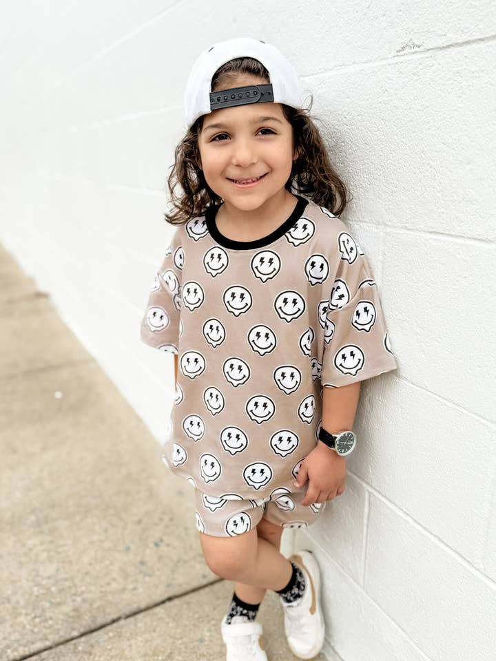 Shorts Set | Electric Drippy for wholesale by Lucky Panda Kids
