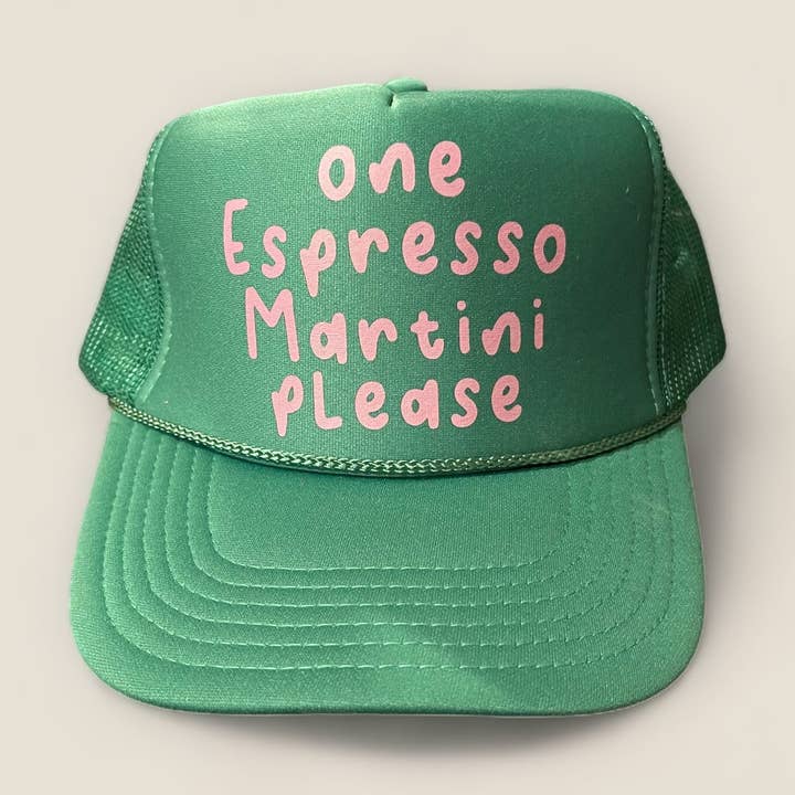 Espresso Martini Trucker Hat | Kelly for wholesale by Happi Style