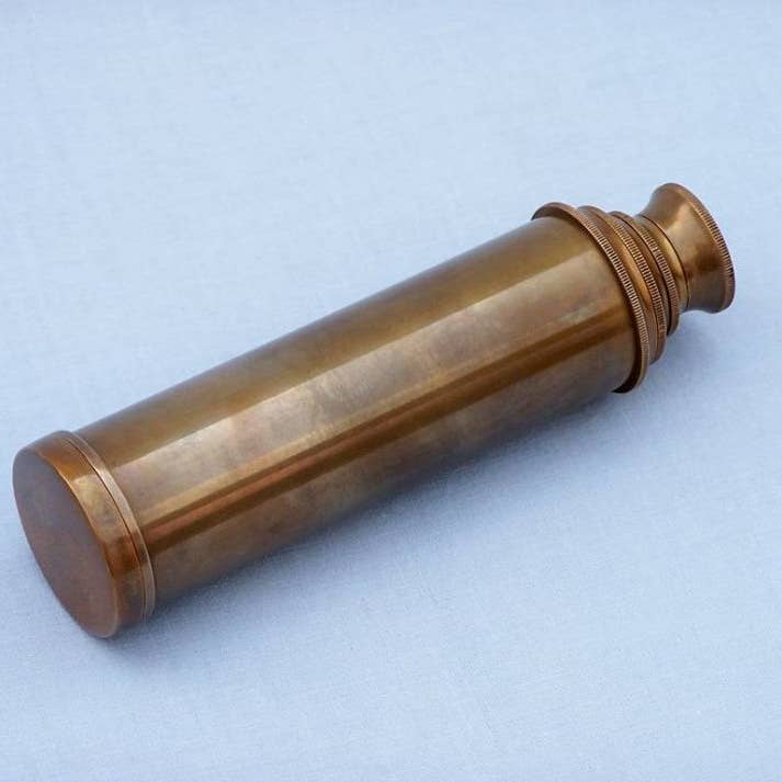 Hampton Nautical - Wholesale Navigational Compass - Deluxe Class Antique Brass Captains Spyglass Telescope 15" with Rosewood Box1