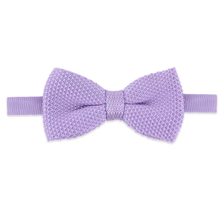 Children's Knitted Bow Tie - Pastel Purple for wholesale by THE GENTS LAB