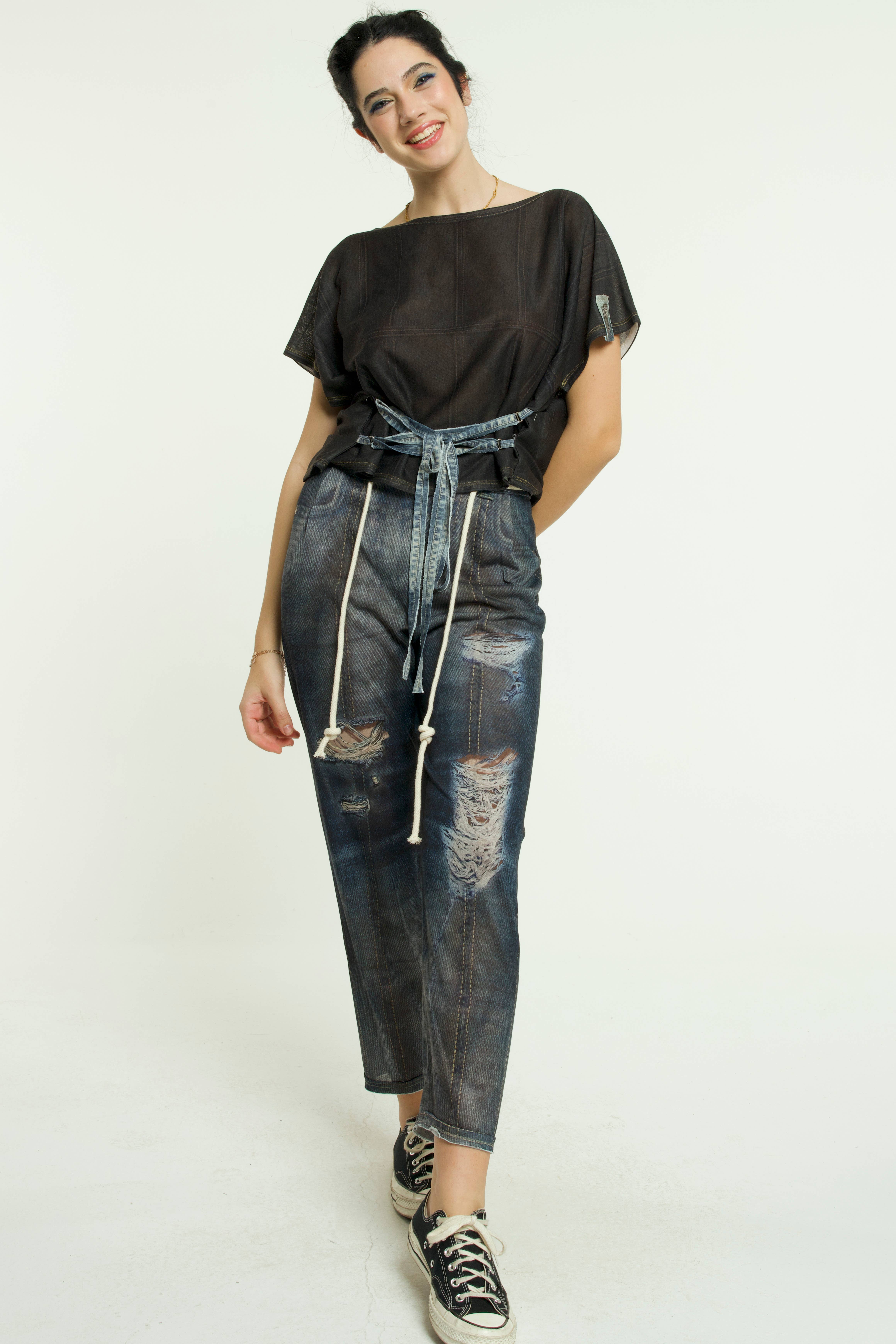 IPNG Design – wholesale Pants – Women's – Pants Mom's Dark Blue - Jeanious6