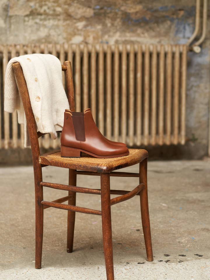 Heeled Chelsea Boots Amy - Havana for wholesale by Pied de Biche