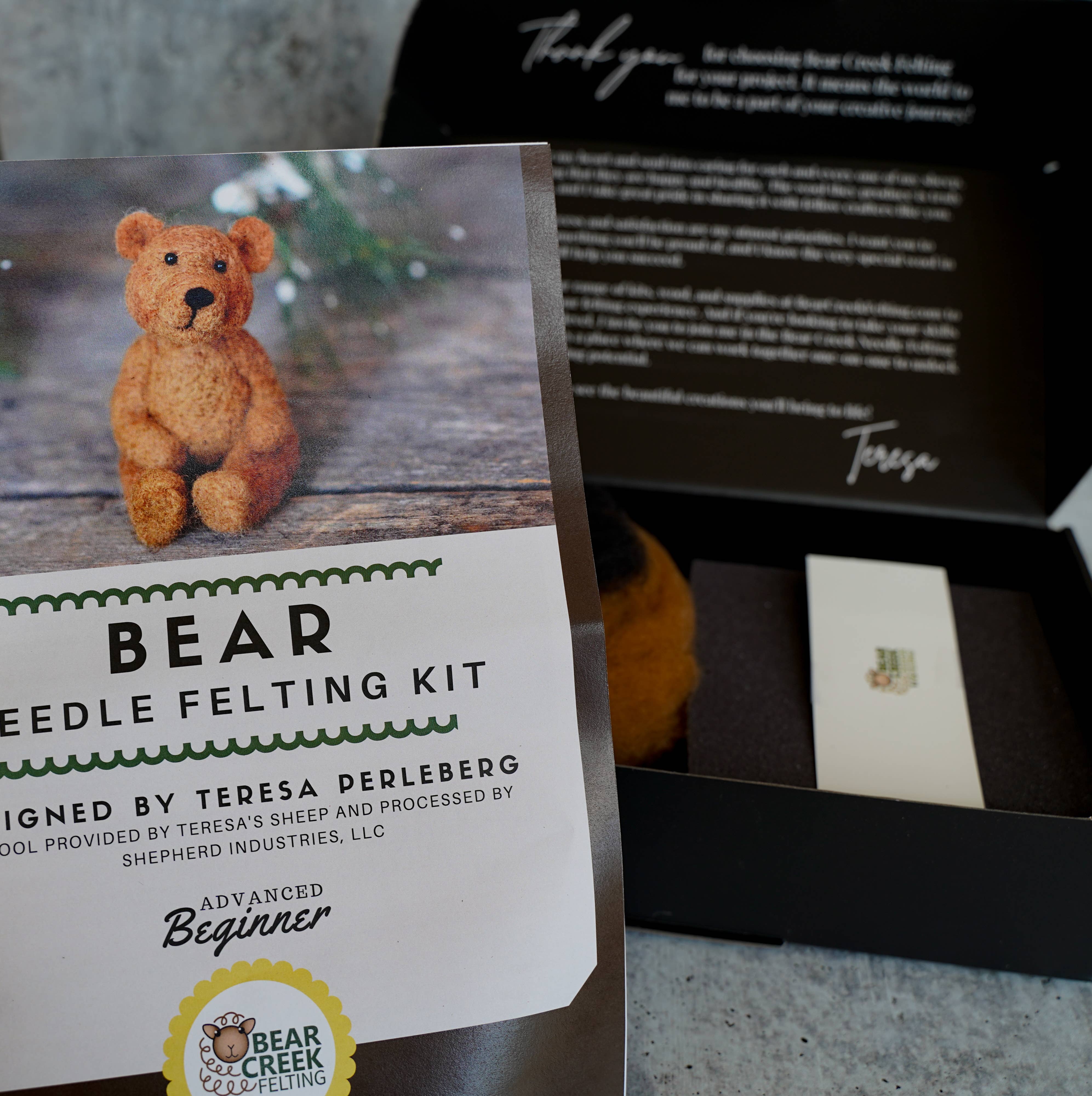 Bear Creek Felting - Wholesale DIY Craft Kit - Bear Needle Felting Kit6