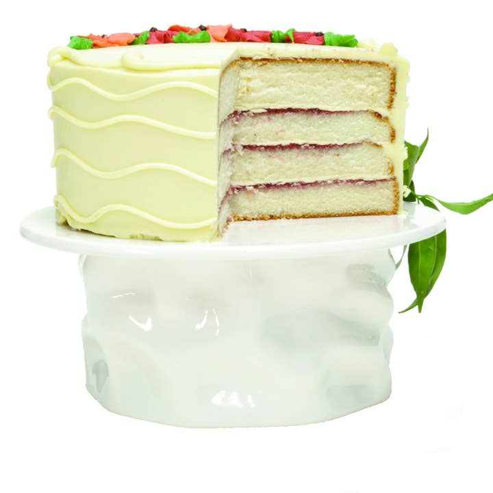 11" Round Ripple Cake Plate for wholesale by ALEX MARSHALL STUDIOS