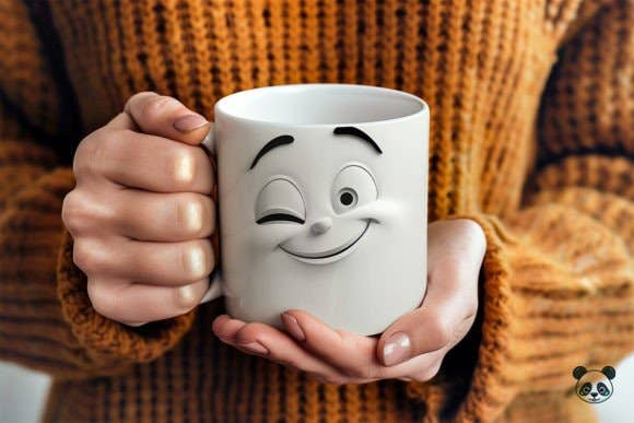 SubliMasterUK – wholesale Coffee mug – Winking Cartoon Face 3D Mug6