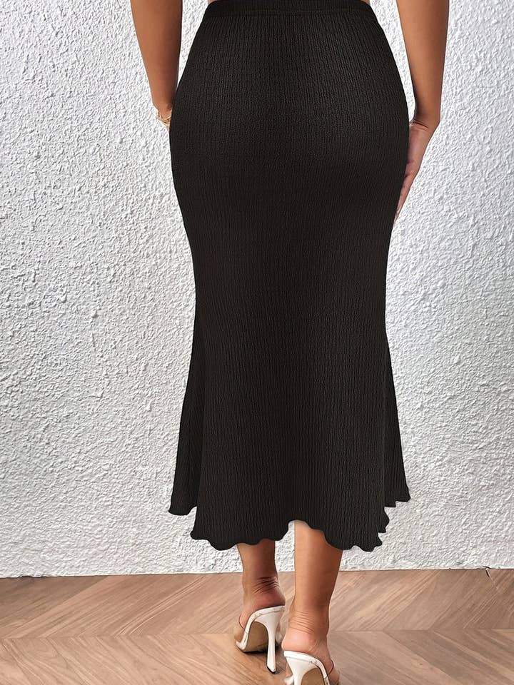 NINEXIS - Wholesale Skirt - Women's - CWBLS0433_FASHION KNITTED ELASTIC FISHTAIL LONG SKIRT2