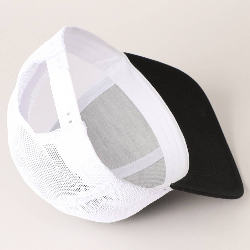 Fashion City - Wholesale Trucker Hat - Unisex - Two Tone Cotton Trucker Hat with Mesh Back4