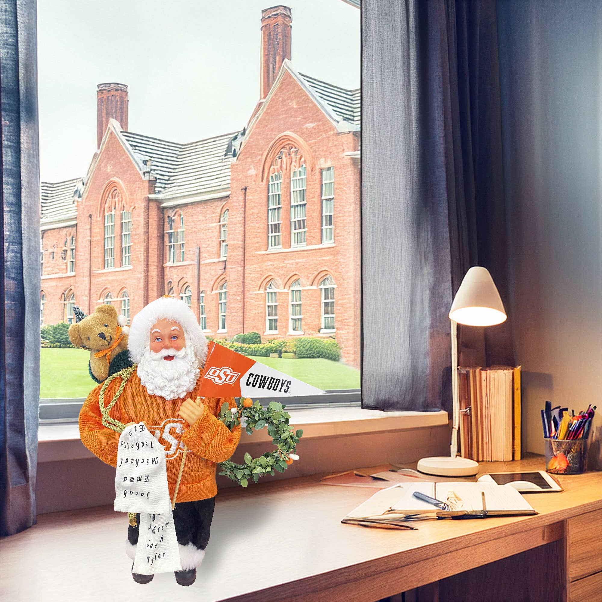 Santa’s Workshop Inc. - Wholesale Christmas Decoration - 12" Oklahoma State Proud Santa5